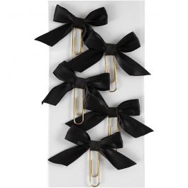 Metal Paperclips, black, size 40x70 mm, 5 pc/ 1 pack [HOB-247102]