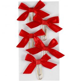 Metal Paperclips, red, size 40x70 mm, 5 pc/ 1 pack [HOB-247103]