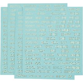 Stickers, turquoise, 10x11,5 cm, 4 pc/ 1 pack [HOB-24792]
