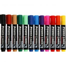 Power Liner, assorted colours, line 1,5-3 mm, 12 pc/ 1 pack [HOB-25042]