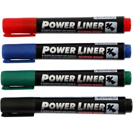 Power Liner, black, blue, green, red, line 1,5-3 mm, 4 pc/ 1 pack [HOB-25044]