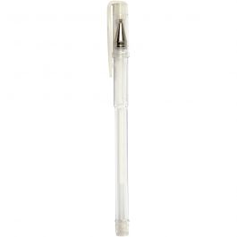 Gel Pens, white, line 0,8 mm, 6 pc/ 1 pack [HOB-25111]