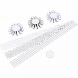 Paper Rosettes, D 8 cm, 160 g, 6 pc/ 1 pack [HOB-25680]