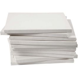 Stretched Canvas, white, D: 1,6 cm, size 30x30 cm, 280 g, 40 pc/ 1 pack [HOB-25748]