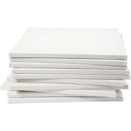 Stretched Canvas, white, D: 1,6 cm, size 40x40 cm, 280 g, 40 pc/ 1 pack [HOB-25749]