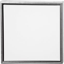 ArtistLine Canvas with frame, antique silver, white, D: 3 cm, size 44x44 cm, 360 g, 1 pc [HOB-25757]
