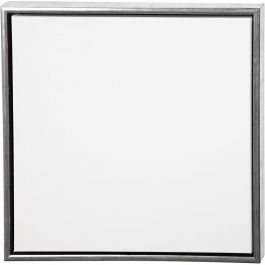 ArtistLine Canvas with frame, antique silver, white, D: 3 cm, size 54x54 cm, 360 g, 1 pc [HOB-25759]