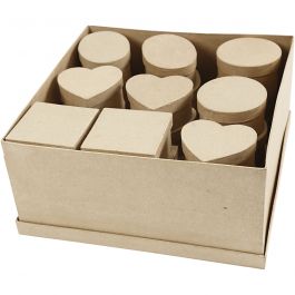Medium boxes, H: 5 cm, D 10-12 cm, 28 pc/ 1 pack [HOB-264801]