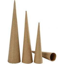 Tall Cones, H: 20-25-30 cm, D 4-5-6 cm, 3 pc/ 1 pack [HOB-265050]