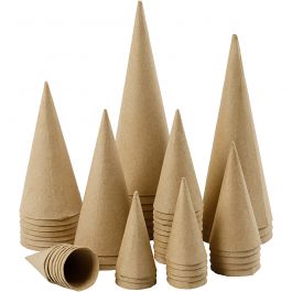 Cone, H: 8-20 cm, D 4-8 cm, 50 pc/ 1 pack [HOB-26549]