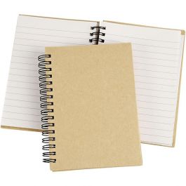 Spiral Bound Notebook, brown, A6, 60 g, 1 pc [HOB-265530]