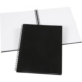 Notebook, black, size 23x30,5 cm, 120 g, 1 pc [HOB-26557]