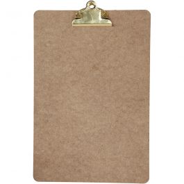 Clipboard, brass, A4, size 23x34x0,3 cm, 1 pc [HOB-265870]