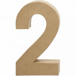 Number, 2, H: 20,5 cm, W: 12 cm, thickness 2,5 cm, 1 pc [HOB-26630]