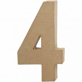 Number, 4, H: 20,5 cm, W: 12 cm, thickness 2,5 cm, 1 pc [HOB-26632]