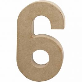 Number, 6, H: 20,5 cm, W: 11,5 cm, thickness 2,6 cm, 1 pc [HOB-26634]