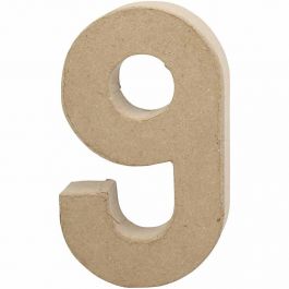 Number, 9, H: 20,5 cm, W: 12 cm, thickness 2,7 cm, 1 pc [HOB-26637]