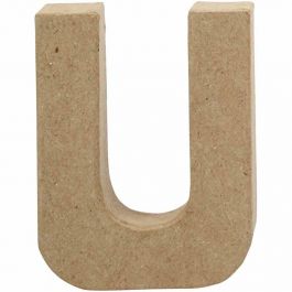 Letter, U, H: 10 cm, W: 8 cm, thickness 1,7 cm, 1 pc [HOB-26659]