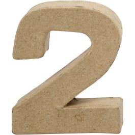 Number, 2, H: 10 cm, W: 8,3 cm, thickness 1,7 cm, 1 pc [HOB-26669]