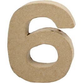 Number, 6, H: 10 cm, W: 8,2 cm, thickness 1,7 cm, 1 pc [HOB-26673]