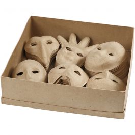Masks, H: 12-21 cm, 60 pc/ 1 pack [HOB-26713]