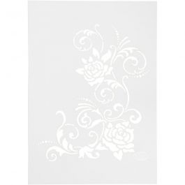 Stencil , flowers, A4, 210x297 mm, 1 pc [HOB-26971]