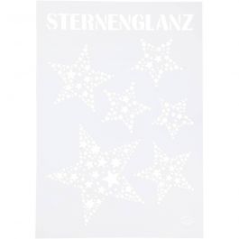Stencil , stars, A4, 210x297 mm, 1 pc [HOB-26976]
