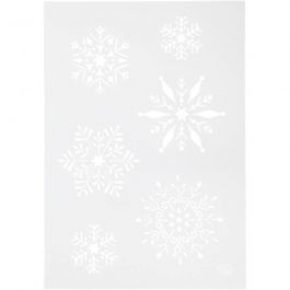 Stencil , snow flake, A4, 210x297 mm, 1 pc [HOB-26977]