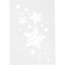 Stencil , stars, A4, 210x297 mm, 1 pc [HOB-26979]