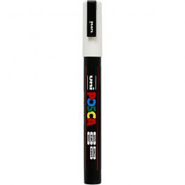 Posca Marker, white, no. PC-3M, line 0,9-1,3 mm, 1 pc [HOB-274052]
