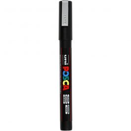 Posca Marker, silver, no. PC-3M, line 0,9-1,3 mm, 1 pc [HOB-274805]