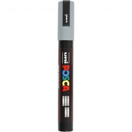 Posca Marker, grey, no. PC-5M, line 2,5 mm, 1 pc [HOB-276095]