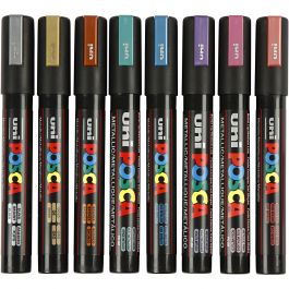 Posca Marker, metallic colours, no. PC-5M, line 2,5 mm, 8 pc/ 1 pack [HOB-276901]