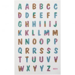Glitter Stickers, Letters, 10x16 cm, 1 sheet [HOB-280017]