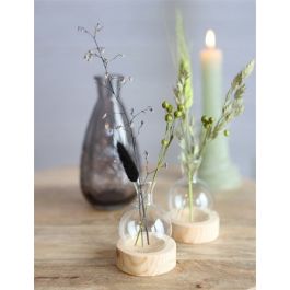 Ball vase on wooden base Ø50mm (6 pcs.) [IFS-28016]