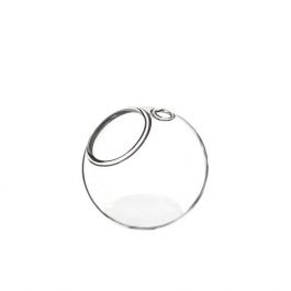 Glass ball flat bottom with hole Ø8 cm (6 Pcs) [IFS-28046]