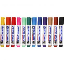 Whiteboard Markers, assorted colours, line 4 mm, 12 pc/ 1 pack [HOB-28248]
