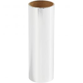 Deco Foil, silver, W: 15,5 cm, thickness 0,02 mm, 50 cm/ 1 roll [HOB-283560]
