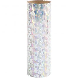 Deco Foil, silver, W: 15,5 cm, thickness 0,02 mm, 50 cm/ 1 roll [HOB-283569]
