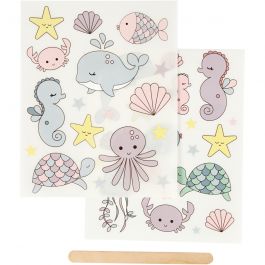 Rub-on Sticker, ocean, 12,2x15,3 cm, 1 pack [HOB-283965]