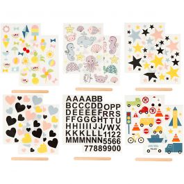 Rub-on Sticker, 12,2x15,3 cm, 12 sheet/ 1 pack [HOB-283969]