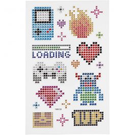 Diamond stickers, gadgets, 10x16 cm, 1 sheet [HOB-284030]