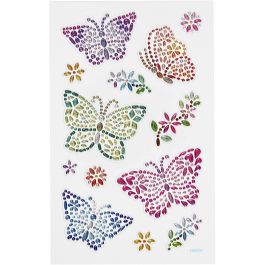 Diamond stickers, butterflies, 10x16 cm, 1 sheet [HOB-284038]