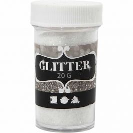 Glitter, white, 20 g/ 1 tub [HOB-284282]