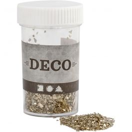 Glitter, gold, size 1-3 mm, 30 g/ 1 tub [HOB-28432]