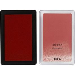 Ink Pad, christmas red, H: 2 cm, size 9x6 cm, 1 pc [HOB-285336]