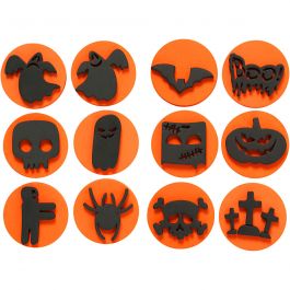 Foam Stamps, halloween, D 7,5 cm, thickness 2,5 cm, 6 pc/ 1 pack [HOB-28553]