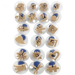 Foam Stamps With Handle, size 3-6 cm, 20 pc/ 1 pack [HOB-28590]