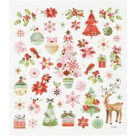 Stickers, romantic Christmas, 15x16,5 cm, 1 sheet [HOB-288791]