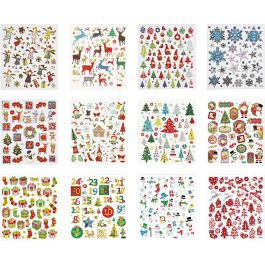 Book of stickers, christmas, 15x16,5 cm, 12 sheet/ 1 pack [HOB-28969]